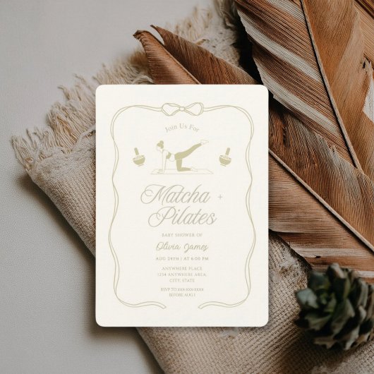 Handmade pilates baby shower 招待状