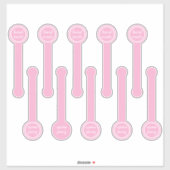 Handmade Pink and Black Pudding Sealing  シール (シート)