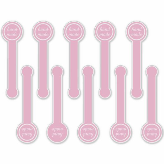 Handmade Pink and Black Pudding Sealing  シール (正面)