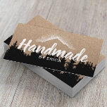 Handmade Products Mountain Logo Rustic Kraft 名刺<br><div class="desc">Handmade Products Mountain Logo Rustic Kraft Business Cards.</div>
