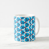 handmade raster seamless ethnic pattern with fabri コーヒーマグカップ (正面右)