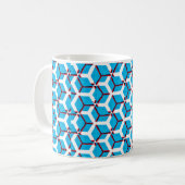 handmade raster seamless ethnic pattern with fabri コーヒーマグカップ (正面左)