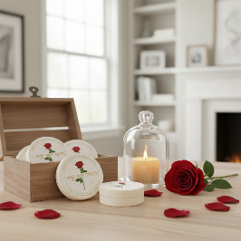 Handmade Rose Wax Melts Round Sticker ラウンドシール