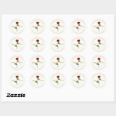Handmade Rose Wax Melts Round Sticker ラウンドシール (シート)