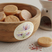 Handmade Saffron Wax Melts Round Sticker ラウンドシール