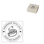 Handmade Sewing Custom Circle Stamp ラバースタンプ (押印)