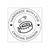 Handmade Sewing Custom Circle Stamp ラバースタンプ (インプリント)