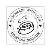 Handmade Sewing Custom Name Circle Stamp セルフインキングスタンプ (デザイン)