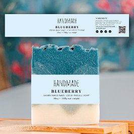 Handmade Soap Belly Band Blue Product Label Wrap 招待状ベリーバンド
