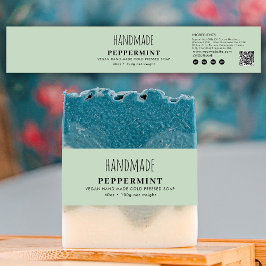 Handmade Soap Belly Band Green Product Label Wrap 招待状ベリーバンド