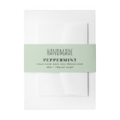 Handmade Soap Belly Band Green Product Label Wrap 招待状ベリーバンド (正面例)