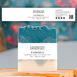 Handmade Soap Belly Band White Product Label Wrap 招待状ベリーバンド