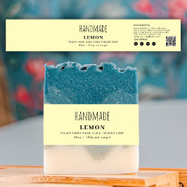 Handmade Soap Belly Band Yellow Product Label Wrap 招待状ベリーバンド