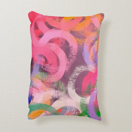 Handmade surreal abstract pattern. Modern artistic アクセントクッション (裏面(縦))