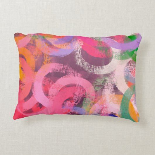 Handmade surreal abstract pattern. Modern artistic アクセントクッション (裏面)