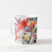 Handmade surreal abstract pattern. Modern artistic コーヒーマグカップ (正面左)