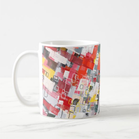 Handmade surreal abstract pattern. Modern artistic コーヒーマグカップ (左)