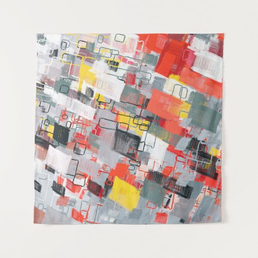 Handmade surreal abstract pattern. Modern artistic タペストリー (正面(横))