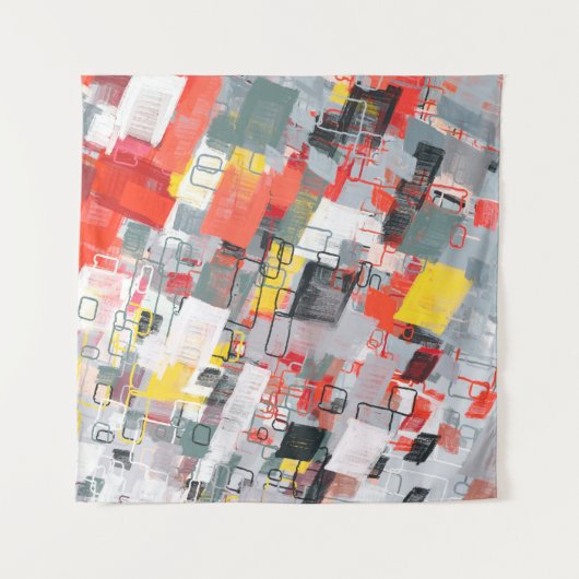Handmade surreal abstract pattern. Modern artistic タペストリー (正面)