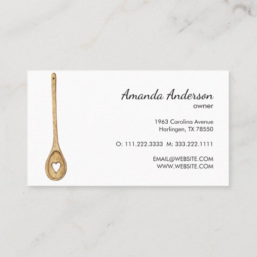 Handmade Sweets Pastry Bakery Mixer Cupcake 名刺 (裏面)