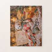 Handmade Teddy Bear with Christmas Gifts and Cozy  ジグソーパズル (縦)