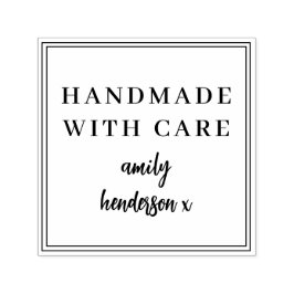 Handmade with Care | Modern Minimal Stylish Design セルフインキングスタンプ