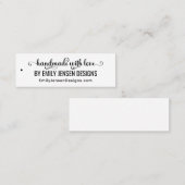 Handmade with Love #3ビジネス名WebサイトURL HT スキニー名刺 (正面/裏面)