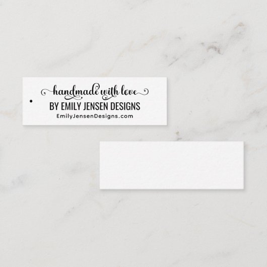 Handmade with Love #3ビジネス名WebサイトURL HT スキニー名刺 (正面/裏面)