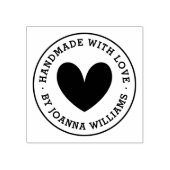 Handmade with love by custom name modern minimal ラバースタンプ (インプリント)