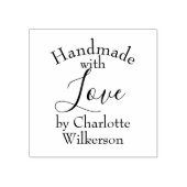 Handmade with Love by Your名前をカスタムする ラバースタンプ (インプリント)