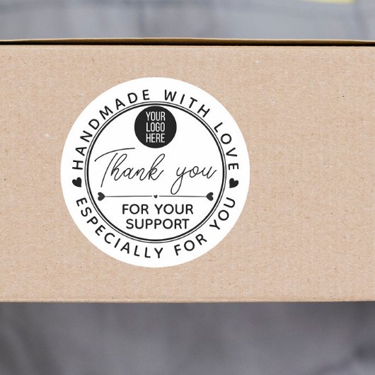 Handmade With Love Circle Sticker – Logo ラウンドシール