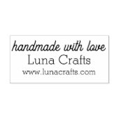 Handmade with Love Company Name & Website Rubber  ラバースタンプ (インプリント)