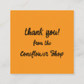 Handmade With Love Coneflower Shop スクエア名刺 (裏面)