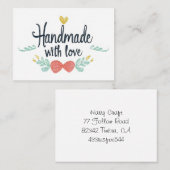 Handmade with Love Cute コーリングカード (正面/裏面)