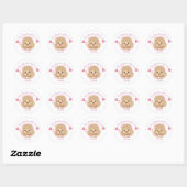 Handmade with Love Dog Sticker – Pastel Label ラウンドシール (シート)