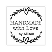 Handmade With Love Doodle Wreath With Hearts  セルフインキングスタンプ (デザイン)