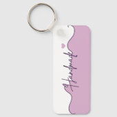 Handmade With Love Floral Small Business Packaging キーホルダー (正面)