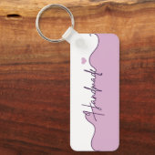 Handmade With Love Floral Small Business Packaging キーホルダー (正面)