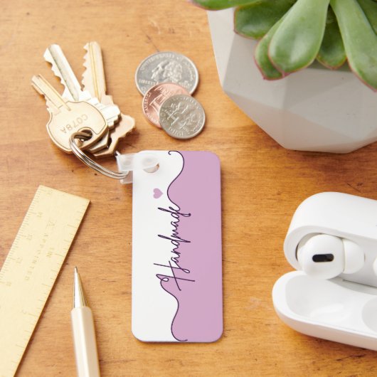 Handmade With Love Floral Small Business Packaging キーホルダー (デスク)