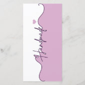 Handmade With Love Floral Small Business Packaging サンキューカード (正面)