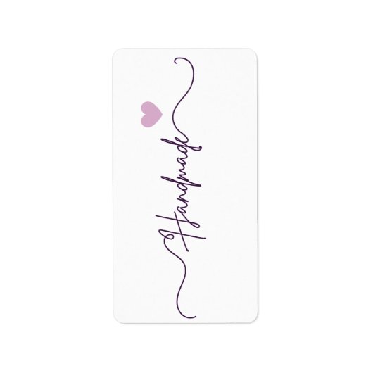 Handmade With Love Floral Small Business Packaging ラベル (正面)