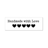 “Handmade with Love” Heart Rubber Stamp セルフインキングスタンプ (デザイン)