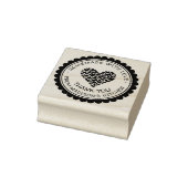 Handmade With Love Heart Thank You Personalized ラバースタンプ (スタンプ)