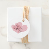 Handmade with Love Quote on Transparent Hearts フェイバータグ (インサイチュ)