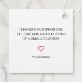 Handmade with Love Quote with Poinsettias フェイバータグ (裏面)