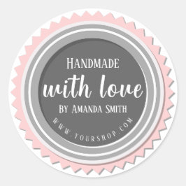Handmade With Love Round Sticker ラウンドシール