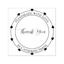“Handmade with Love” Rubber Stamp