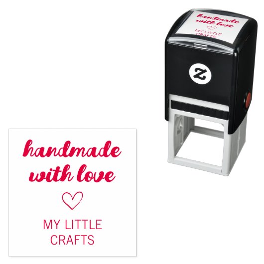 Handmade With Love Small Business Typography  セルフインキングスタンプ (インサイチュ)