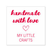 Handmade With Love Small Business Typography  セルフインキングスタンプ (デザイン)