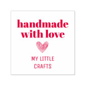 Handmade With Love Small Business Typography  Self セルフインキングスタンプ (デザイン)